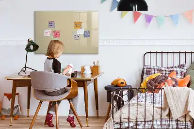 Magnetic glass dry erase board in beige