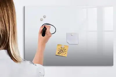 Magnetic glass dry erase board off-white