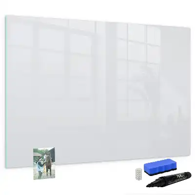 Magnetic glass dry erase board off-white