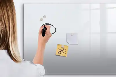 Magnetic glass dry erase board off-white
