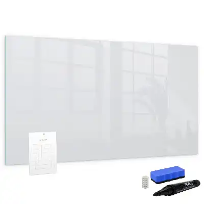 Magnetic glass dry erase board off-white