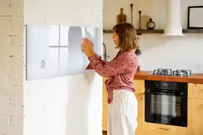 Magnetic glass dry erase board off-white