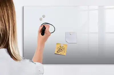 Magnetic glass dry erase board off-white