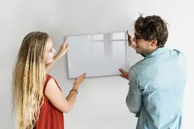 Magnetic glass dry erase board off-white