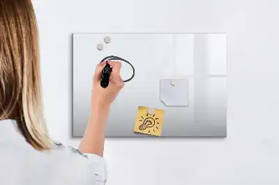 Magnetic glass dry erase board off-white
