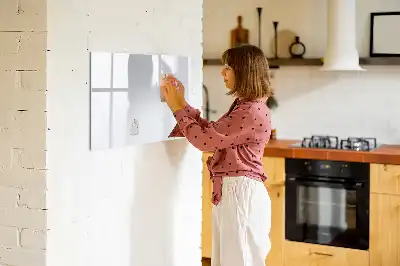 Magnetic glass dry erase board off-white