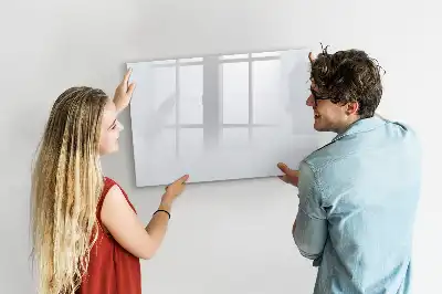 Magnetic glass dry erase board off-white