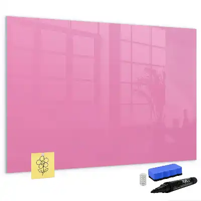 Magnetic glass dry erase board pink
