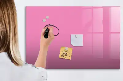 Magnetic glass dry erase board pink
