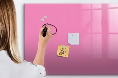 Magnetic glass dry erase board pink