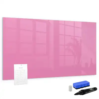 Magnetic glass dry erase board pink