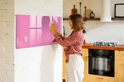 Magnetic glass dry erase board pink