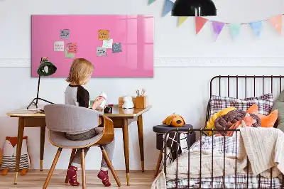 Magnetic glass dry erase board pink