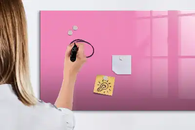 Magnetic glass dry erase board pink