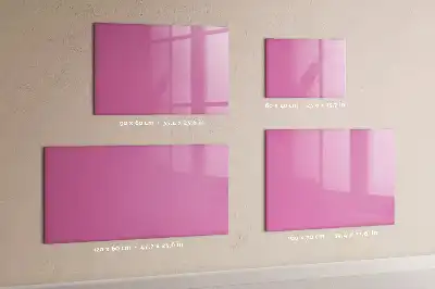 Magnetic glass dry erase board pink