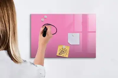 Magnetic glass dry erase board pink