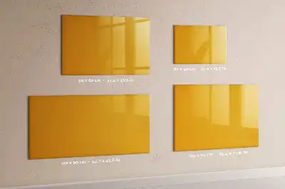 Magnetic glass dry erase board gold yellow