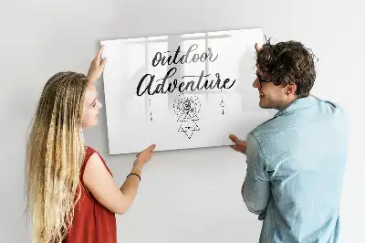 Magnetic glass dry erase board outdoor adventure design
