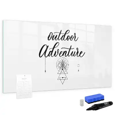 Magnetic glass dry erase board outdoor adventure design