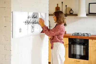 Magnetic glass dry erase board outdoor adventure design