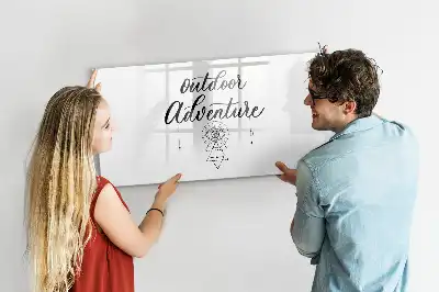 Magnetic glass dry erase board outdoor adventure design