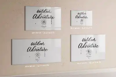 Magnetic glass dry erase board outdoor adventure design