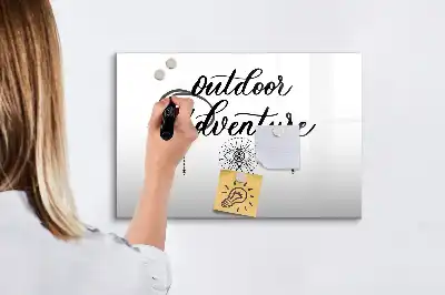 Magnetic glass dry erase board outdoor adventure design