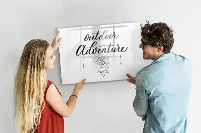 Magnetic glass dry erase board outdoor adventure design
