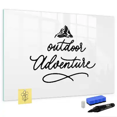 Magnetic glass dry erase board for outdoor adventure