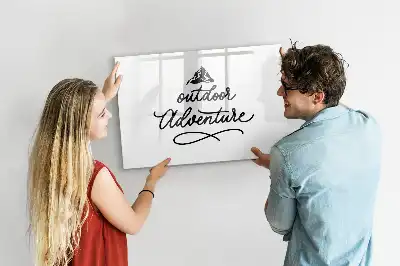 Magnetic glass dry erase board for outdoor adventure