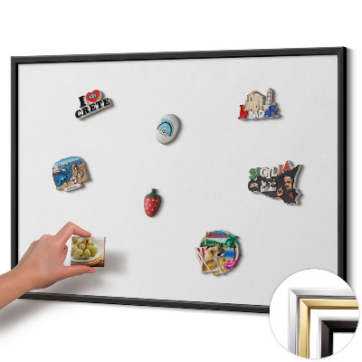 Magnetic board with black frame White color