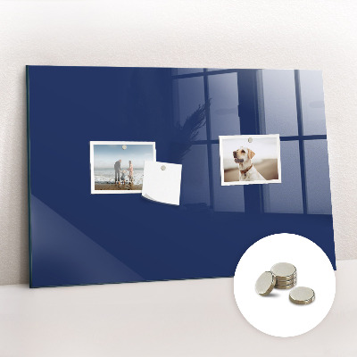 Magnetic board for wall Blue color