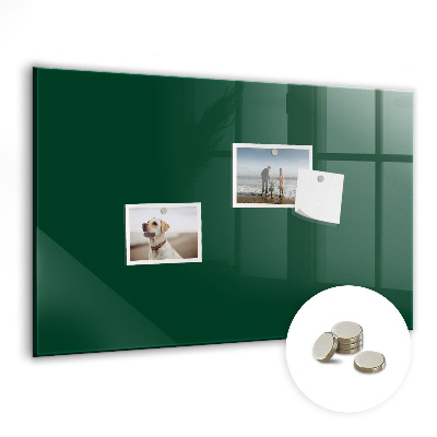 Magnetic board for wall Bottle green color