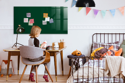 Magnetic board for wall Bottle green color