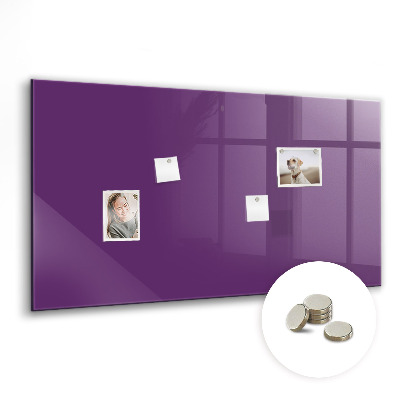 Magnetic board for wall Violet color