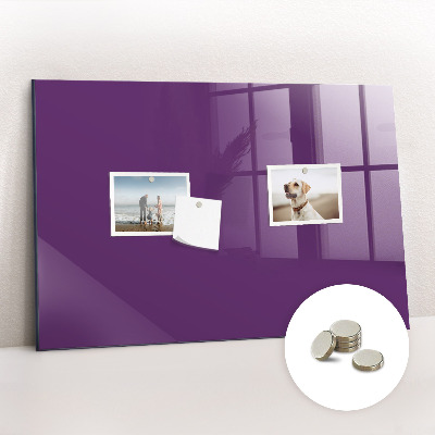 Magnetic board for wall Violet color