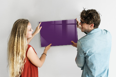 Magnetic board for wall Violet color