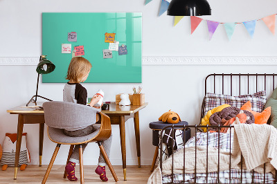 Magnetic board for wall Turquoise color