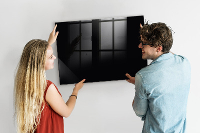 Magnetic board for wall Black color