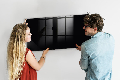 Magnetic board for wall Black color