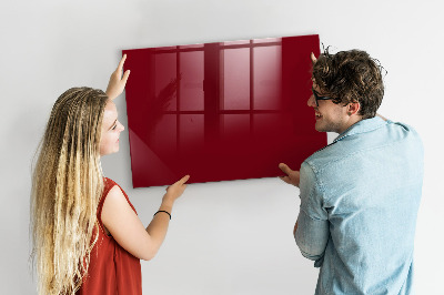 Magnetic board for wall Burgundy color