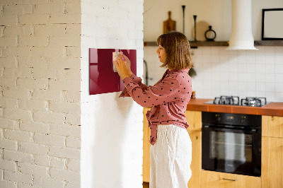 Magnetic board for wall Burgundy color