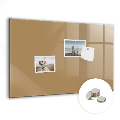 Magnetic board for wall Dark beige color