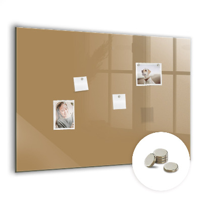 Magnetic board for wall Dark beige color