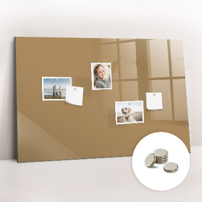 Magnetic board for wall Dark beige color