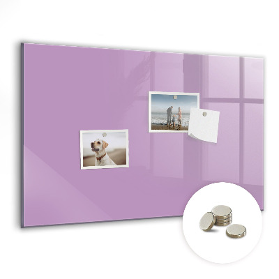 Magnetic board for wall Lilac color