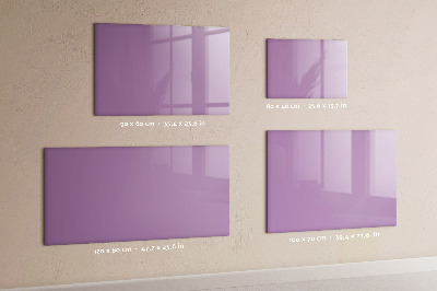 Magnetic board for wall Lilac color