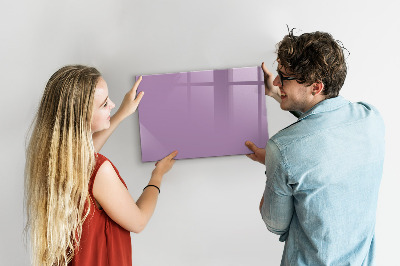 Magnetic board for wall Lilac color