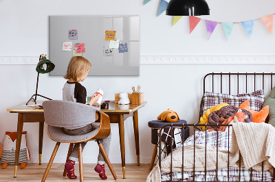 Magnetic board for wall Bright gray color