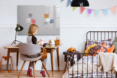 Magnetic board for wall Bright gray color